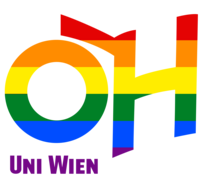 ÖH Uni Wien Logo regenbogen Schrift 