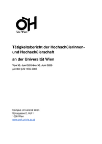 Tätigkeitsbericht von 2019 bis 2020